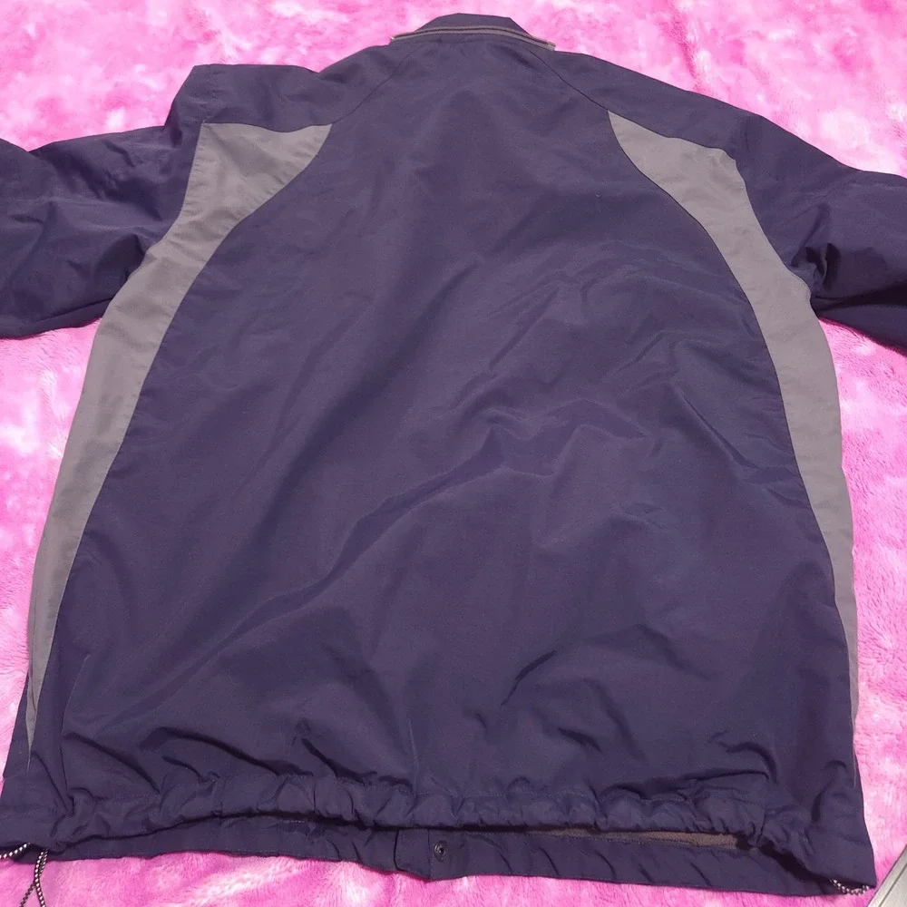 Port Authority Fleece Lined Windbreaker Jacket Men's‎ XL Willdan Logo Navy